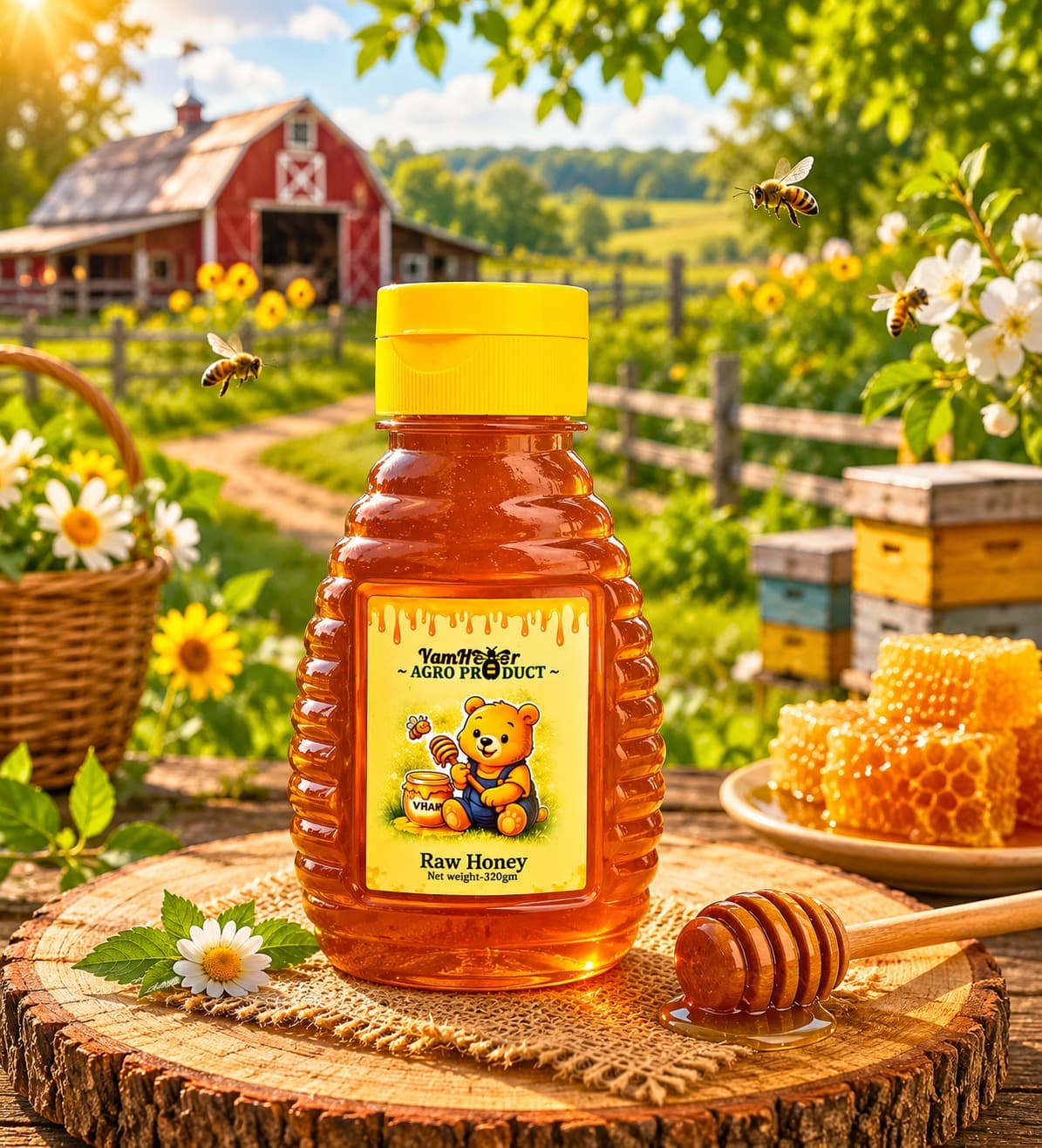 Raw Honey in Regular Bottle 320g